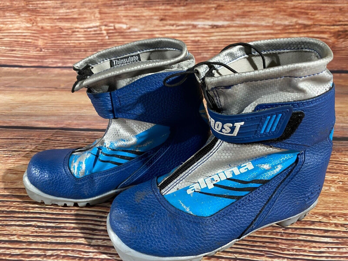 Alpina Frost Nordic Cross Country Ski Boots Kids Size EU33 US2 NNN A-1107