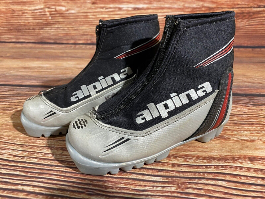 Alpina ST10j Nordic Cross Country Ski Boots Kids Size EU30 US12 NNN A-1034