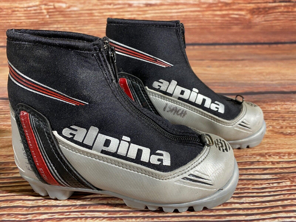 Alpina ST10j Nordic Cross Country Ski Boots Kids Size EU30 US12 NNN A-1034