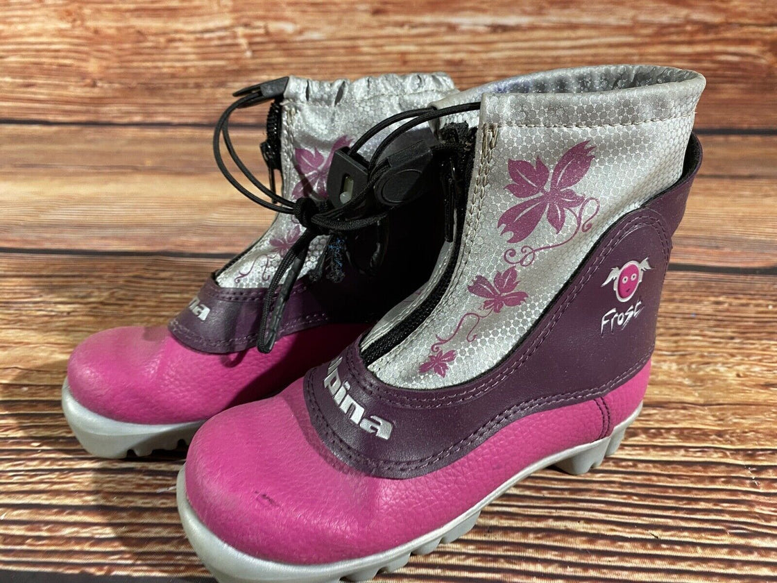 Alpina Frost Kids Nordic Cross Country Ski Boots Size EU29 US11 NNN A-1178