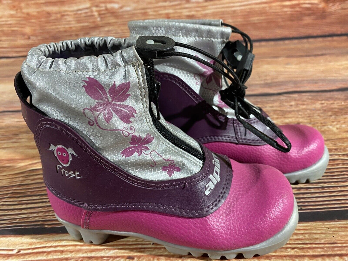 Alpina Frost Kids Nordic Cross Country Ski Boots Size EU29 US11 NNN A-1178