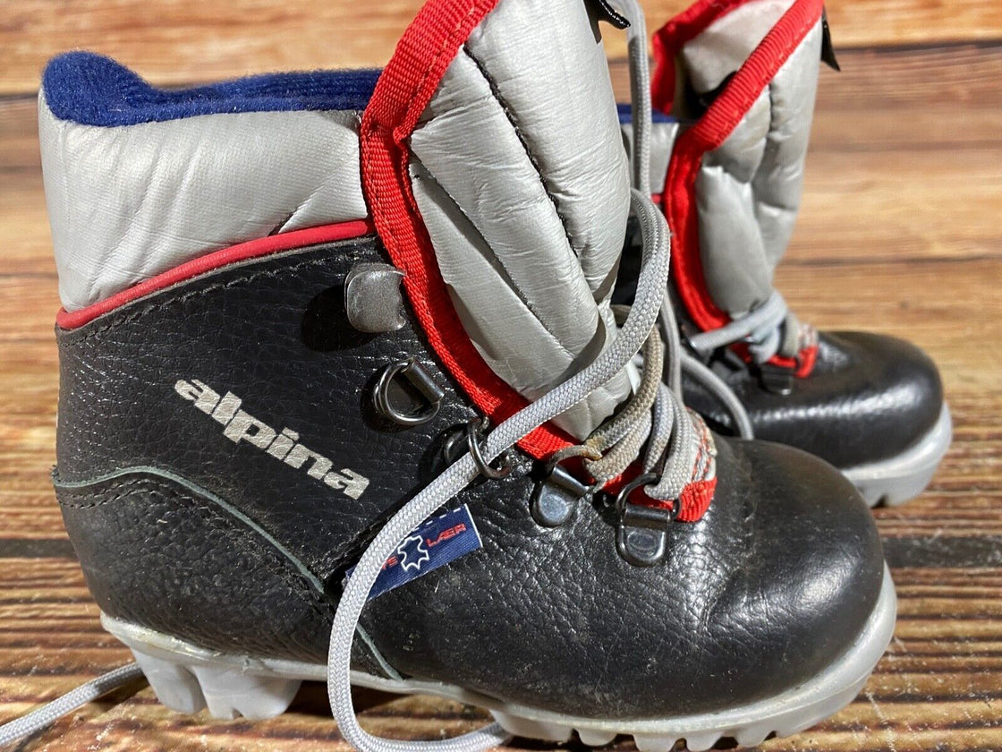 Alpina Kids Nordic Cross Country Ski Boots Size EU26 US9 for NNN A-918