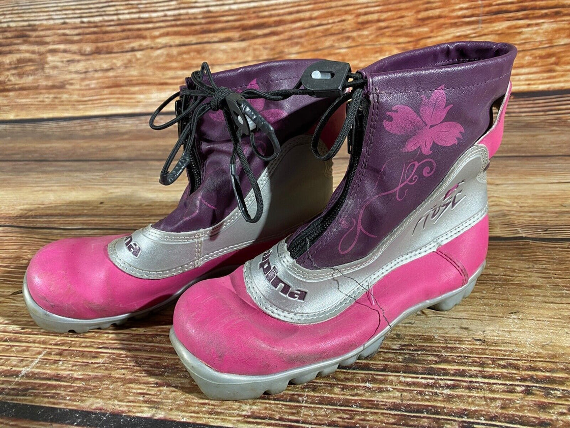 Alpina Frost Kids Nordic Cross Country Ski Boots Size EU34 US3 for NNN A-900