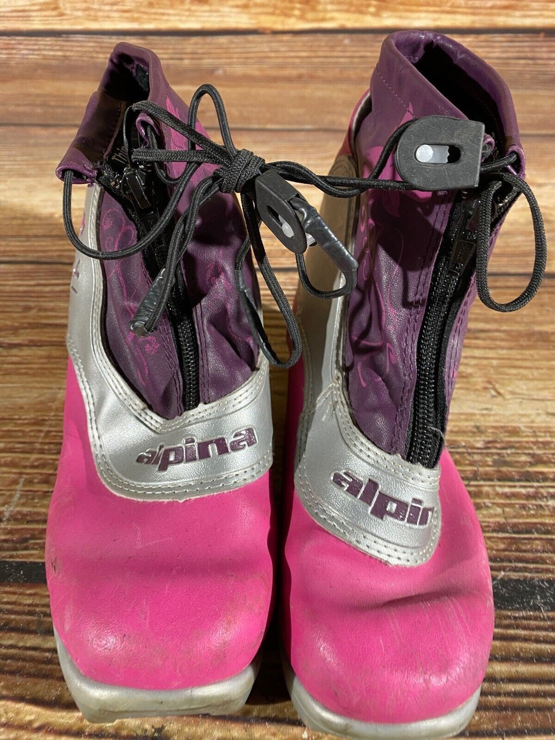 Alpina Frost Kids Nordic Cross Country Ski Boots Size EU34 US3 for NNN A-900