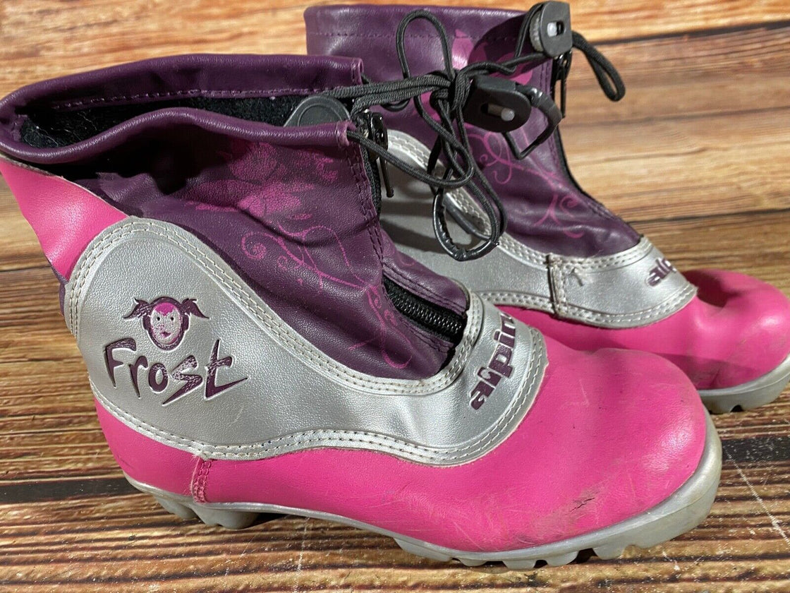 Alpina Frost Kids Nordic Cross Country Ski Boots Size EU34 US3 for NNN A-900