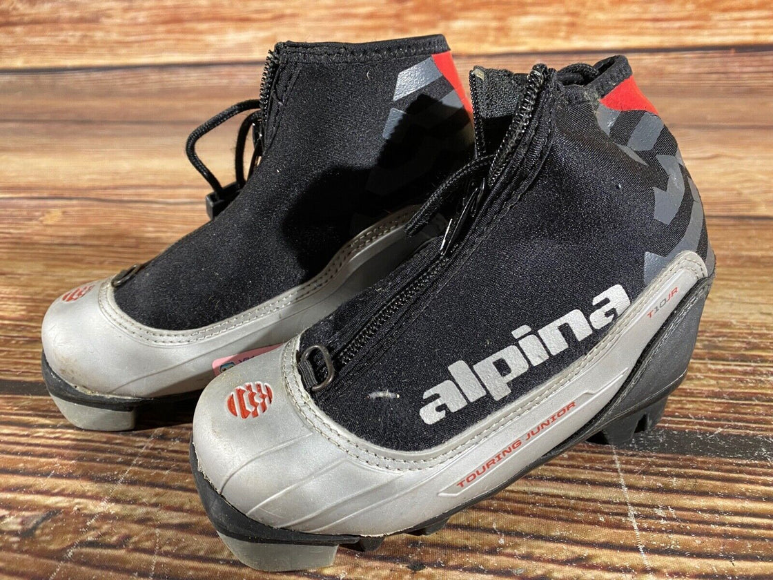 Alpina T10jr Kids Nordic Cross Country Ski Boots Size EU27 US9.5 for NNN A-905