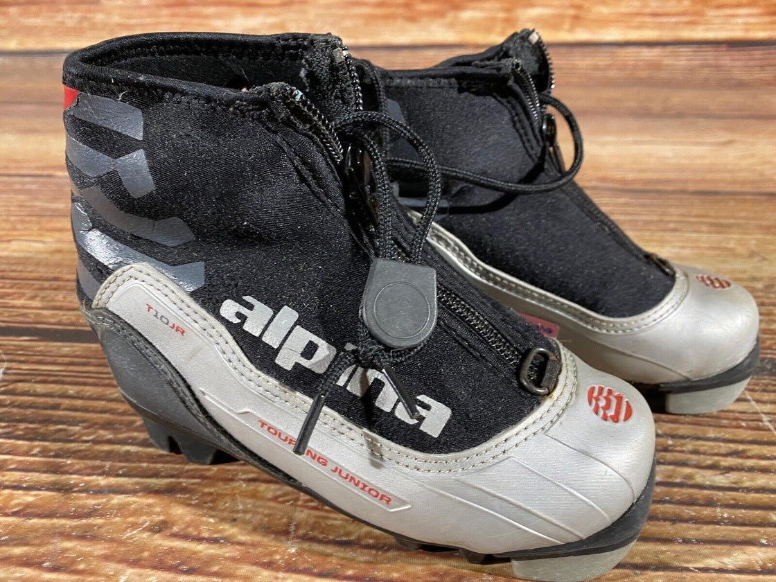 Alpina T10jr Kids Nordic Cross Country Ski Boots Size EU27 US9.5 for NNN A-905