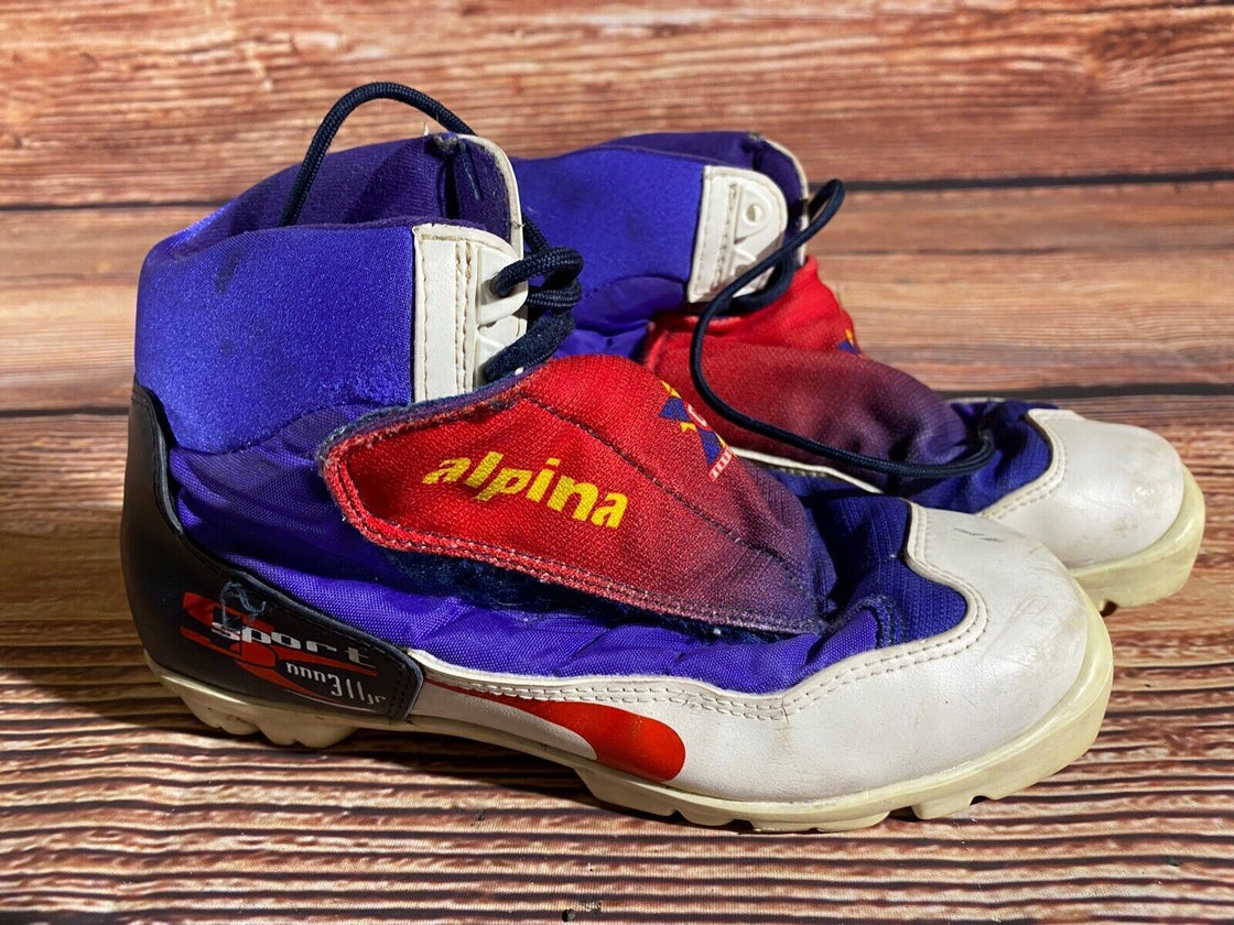 Alpina 311jr Nordic Cross Country Ski Boots Kids Size EU37 US5 NNN A-1063