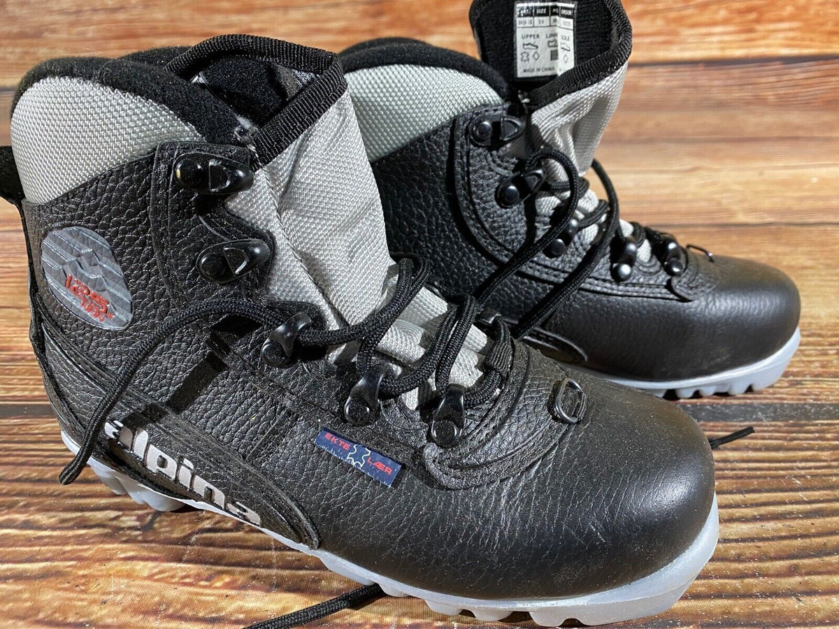 Alpina 125 Cross Country Ski Boots Classic NNN EU 34 US 3 Kids 220mm A-729