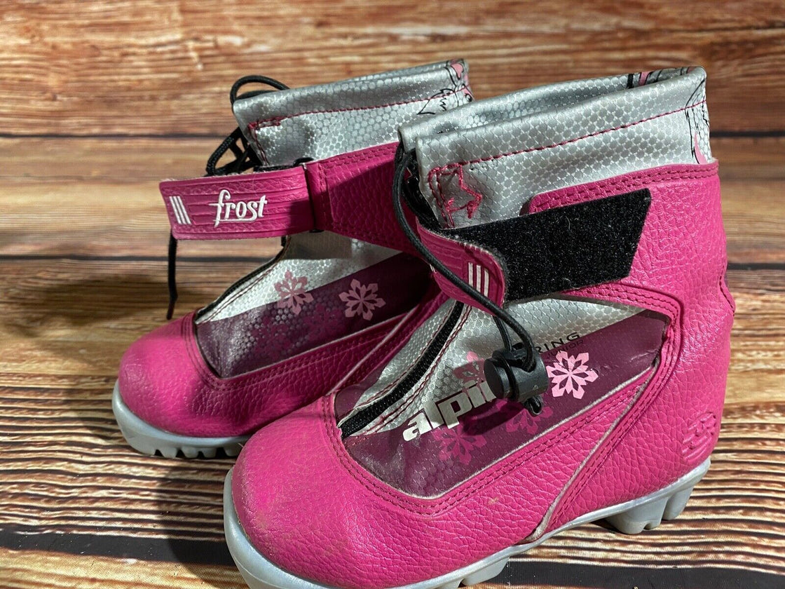 Alpina Frost Kids Nordic Cross Country Ski Boots Size EU28 US10.5 NNN A-1324
