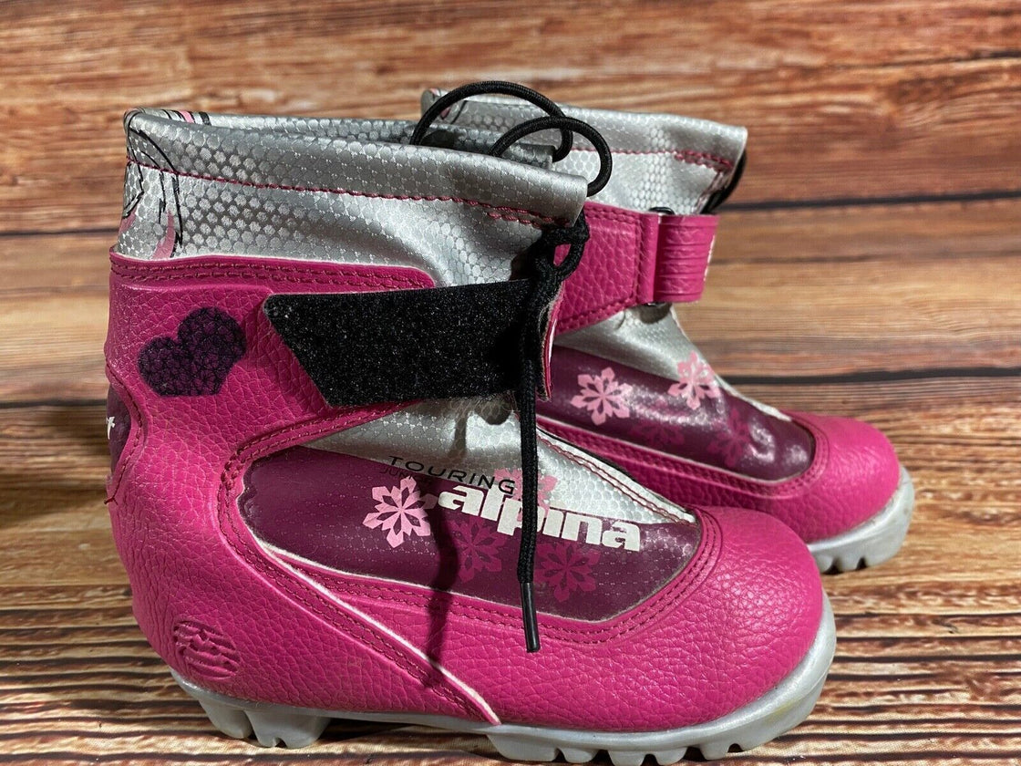 Alpina Frost Kids Nordic Cross Country Ski Boots Size EU28 US10.5 NNN A-1324