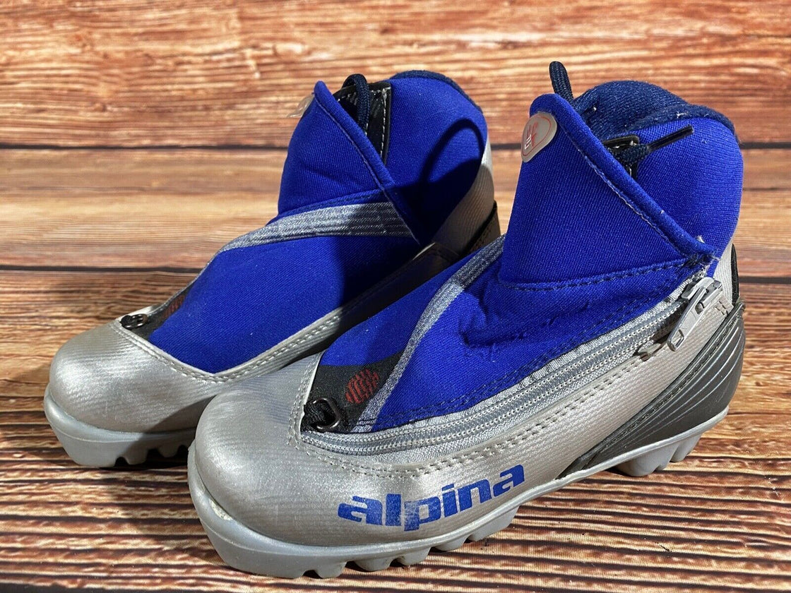Alpina ST11j Kids Nordic Cross Country Ski Boots Size EU31 US12.5 for NNN A-1237