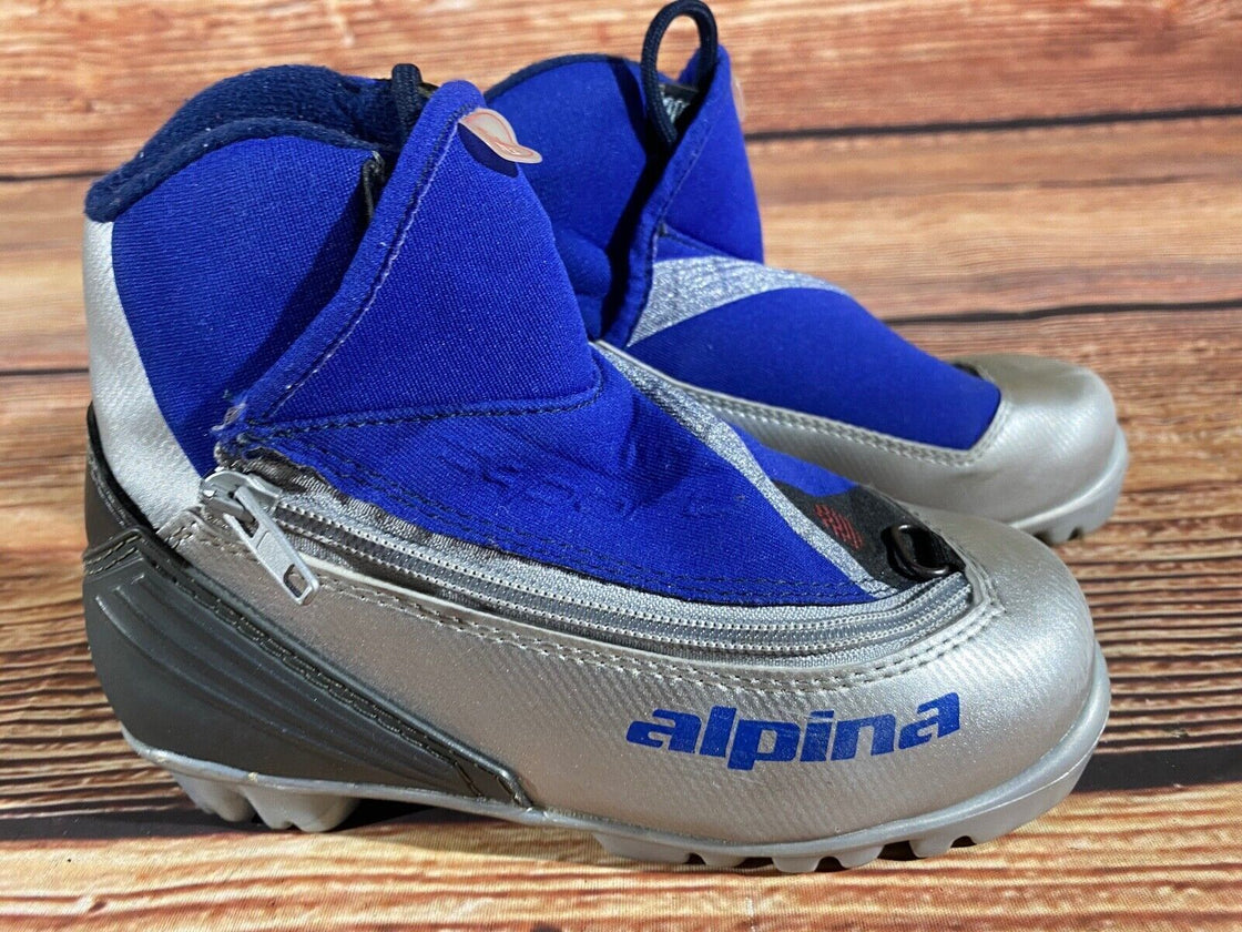 Alpina ST11j Kids Nordic Cross Country Ski Boots Size EU31 US12.5 for NNN A-1237