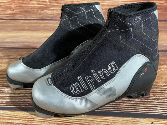 Alpina T10jr Cross Country Ski Boots Classic NNN EU 35 US 3.5 Kids 230mm A-1278