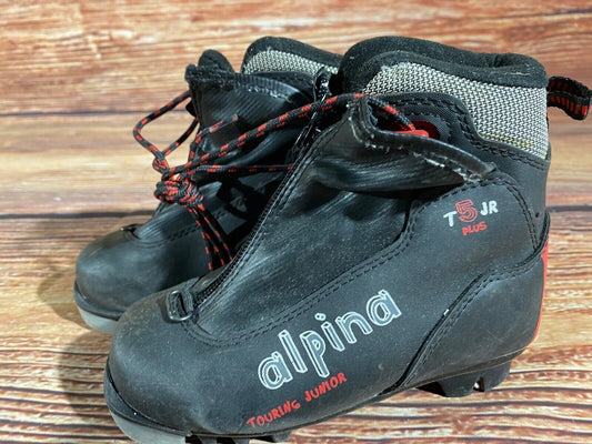 Alpina T5jr Cross Country Ski Boots Classic NNN EU 29 US 11.5 Kids 195mm A-1243