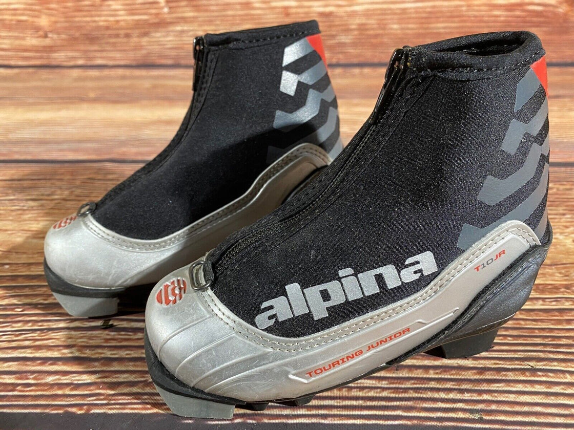 Alpina T10jr Kids Nordic Cross Country Ski Boots Size EU26 US9 NNN A-1277