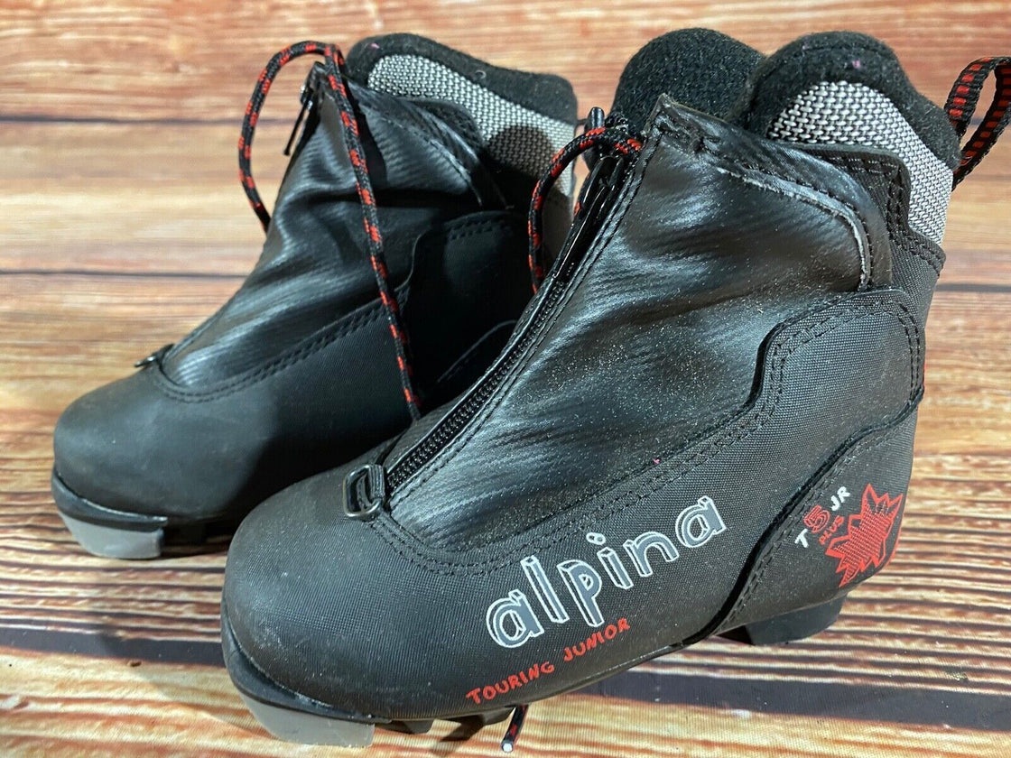 Alpina T5plus Kids Nordic Cross Country Ski Boots Size EU26 US9 NNN A-1308
