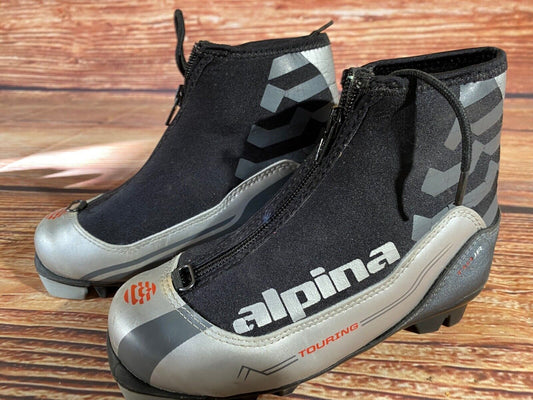 Alpina T10jr Cross Country Ski Boots Classic NNN EU 32 US 1.5 Kids 210mm A-1072