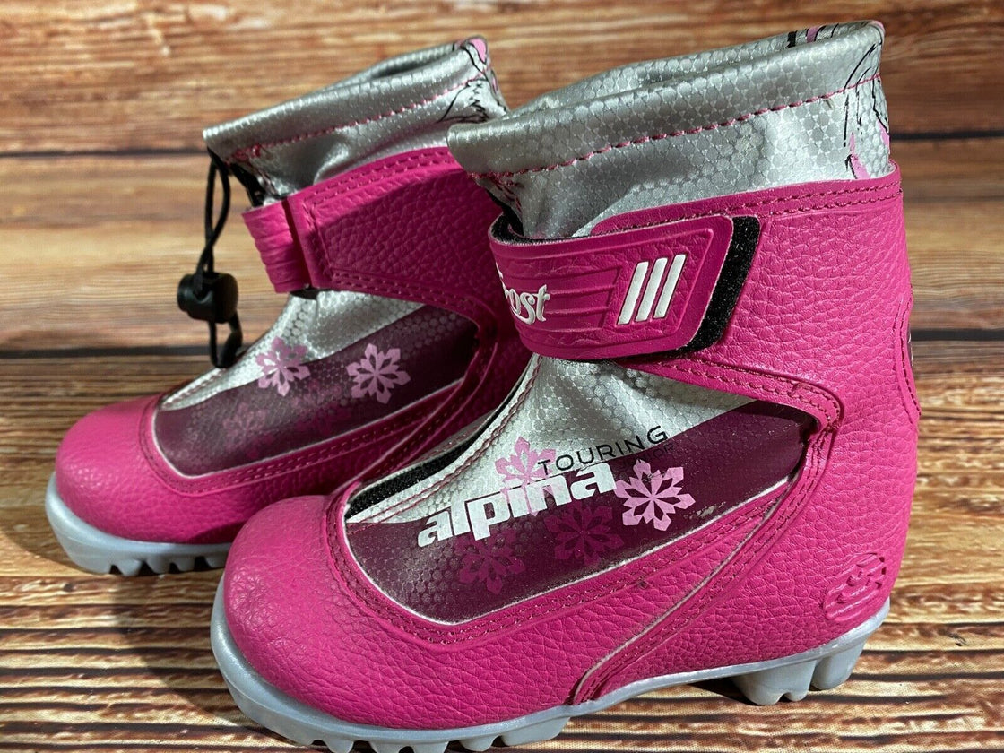 Alpina Frost Kids Nordic Cross Country Ski Boots Size EU28 US10.5 NNN A-1273