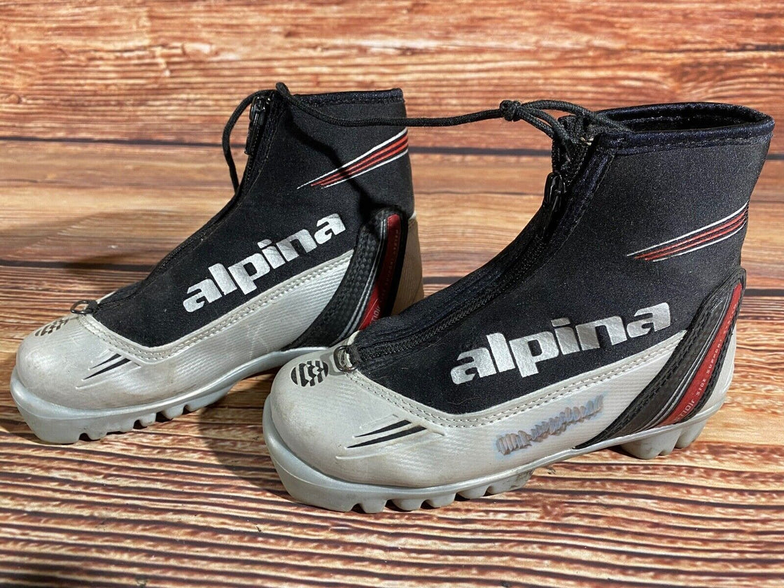 Alpina ST10jr Kids Nordic Cross Country Ski Boots Size EU31 US12.5 NNN A-1263