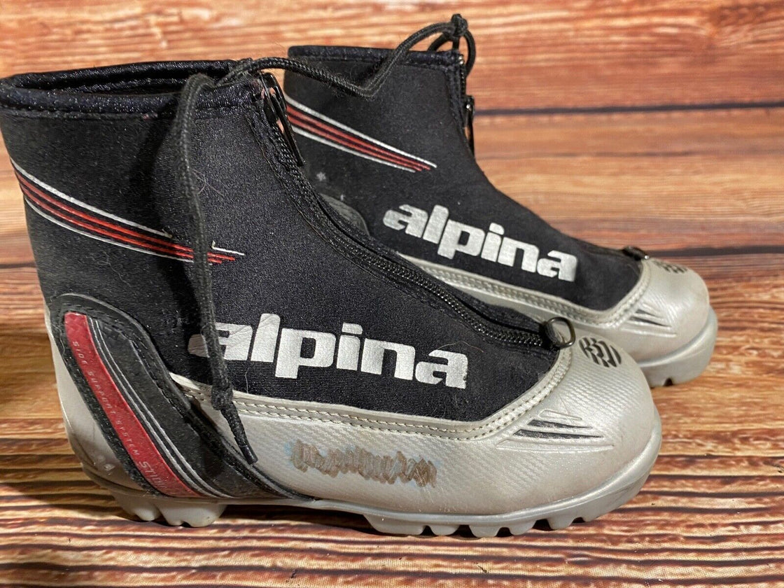 Alpina ST10jr Kids Nordic Cross Country Ski Boots Size EU31 US12.5 NNN A-1263