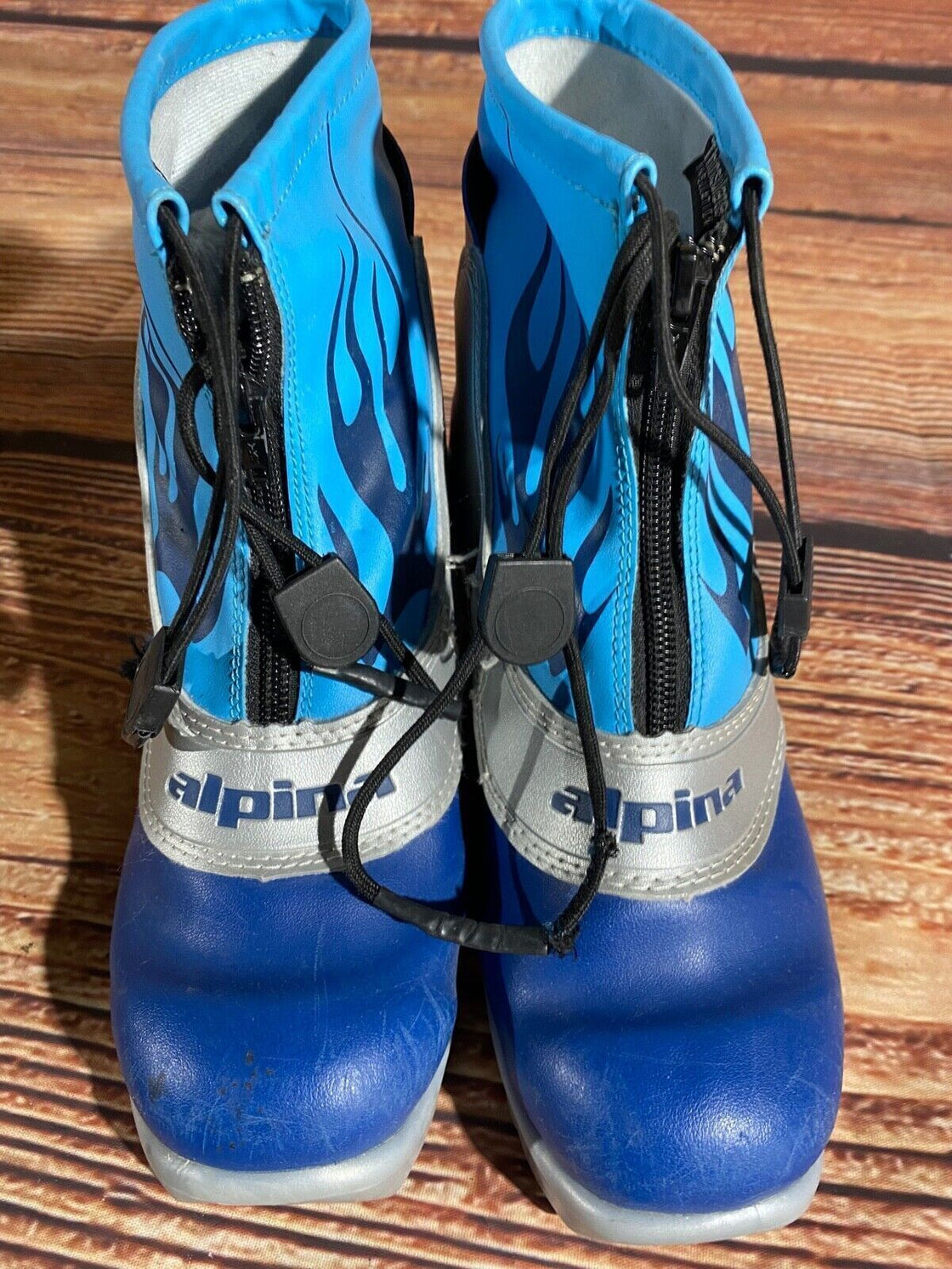 Alpina Frost Kids Nordic Cross Country Ski Boots Size EU35 US3.5 NNN A-1260