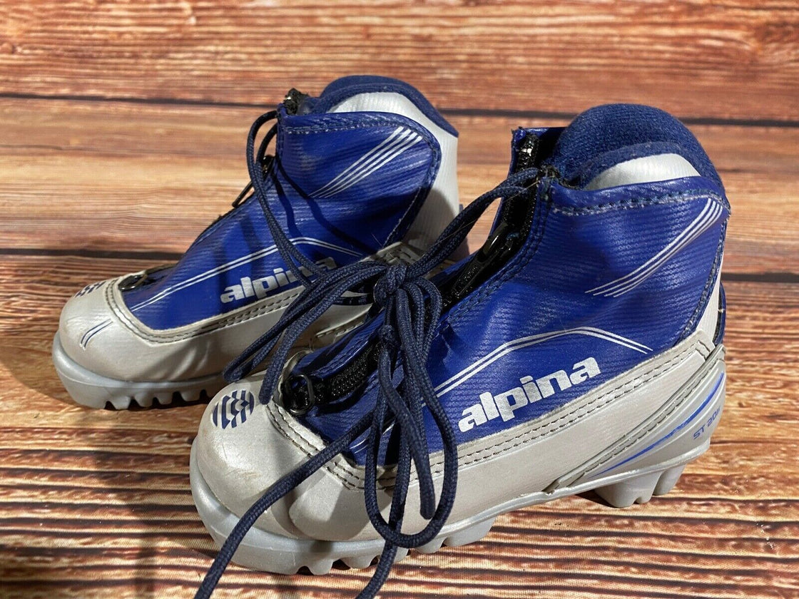 Alpina ST20jr Kids Nordic Cross Country Ski Boots Size EU28 US10.5 NNN A-1275