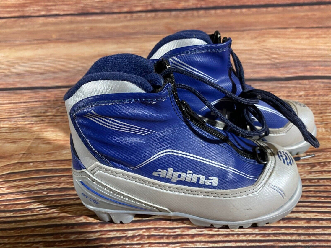 Alpina ST20jr Kids Nordic Cross Country Ski Boots Size EU28 US10.5 NNN A-1275