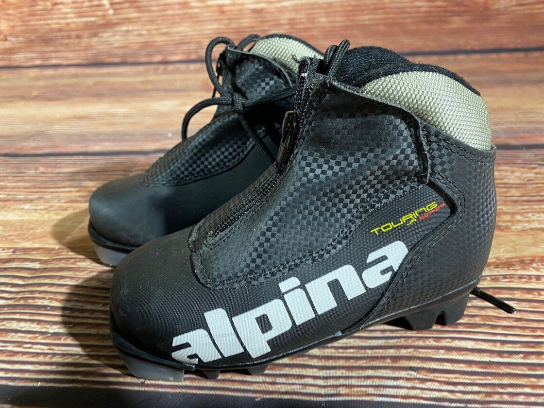 Alpina Touring Kids Nordic Cross Country Ski Boots Size EU28 US10.5 NNN A-1320