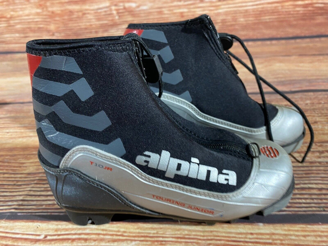 Alpina T10jr Nordic Cross Country Ski Boots Kids Size EU32 US1.5 for NNN A-1370