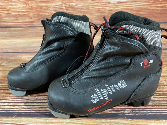 Alpina T5jr Cross Country Ski Boots Classic NNN EU 27 US 10 Kids 180mm A-1378