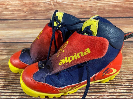 Alpina 312jr Cross Country Ski Boots Classic NNN EU 31 US 13 Kids 205mm A-1248