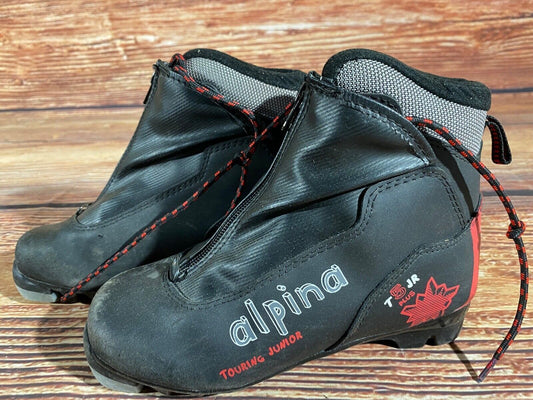 Alpina T5jr Cross Country Ski Boots Classic NNN EU 35 US 3.5 Kids 230mm A-1332