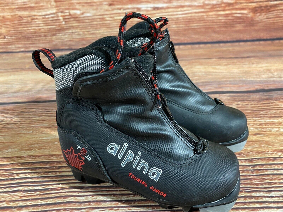 Alpina T5jr Kids Nordic Cross Country Ski Boots Size EU28 US10.5 NNN A-1331