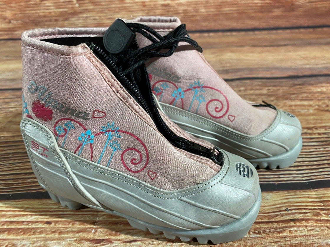 Alpina ST10jr Kids Nordic Cross Country Ski Boots Size EU28 US10.5 NNN A-1335