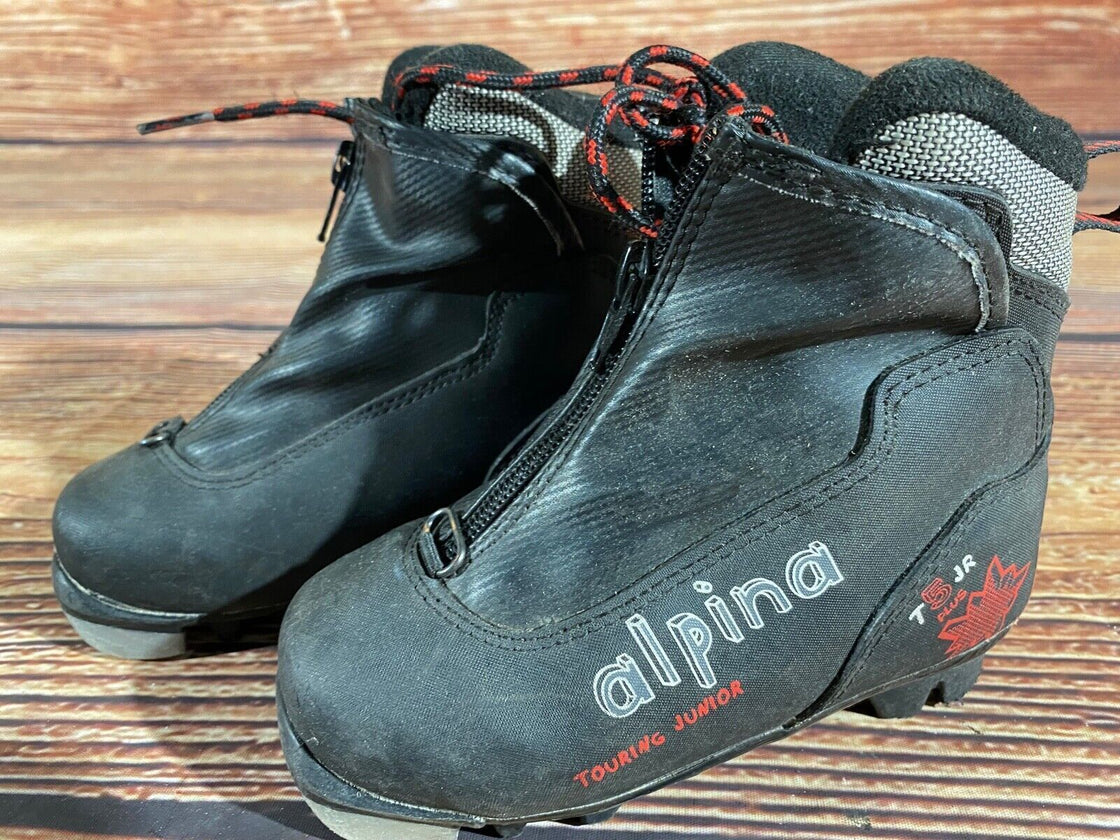 Alpina T5plus Kids Nordic Cross Country Ski Boots Size EU27 US9.5 NNN A-1307