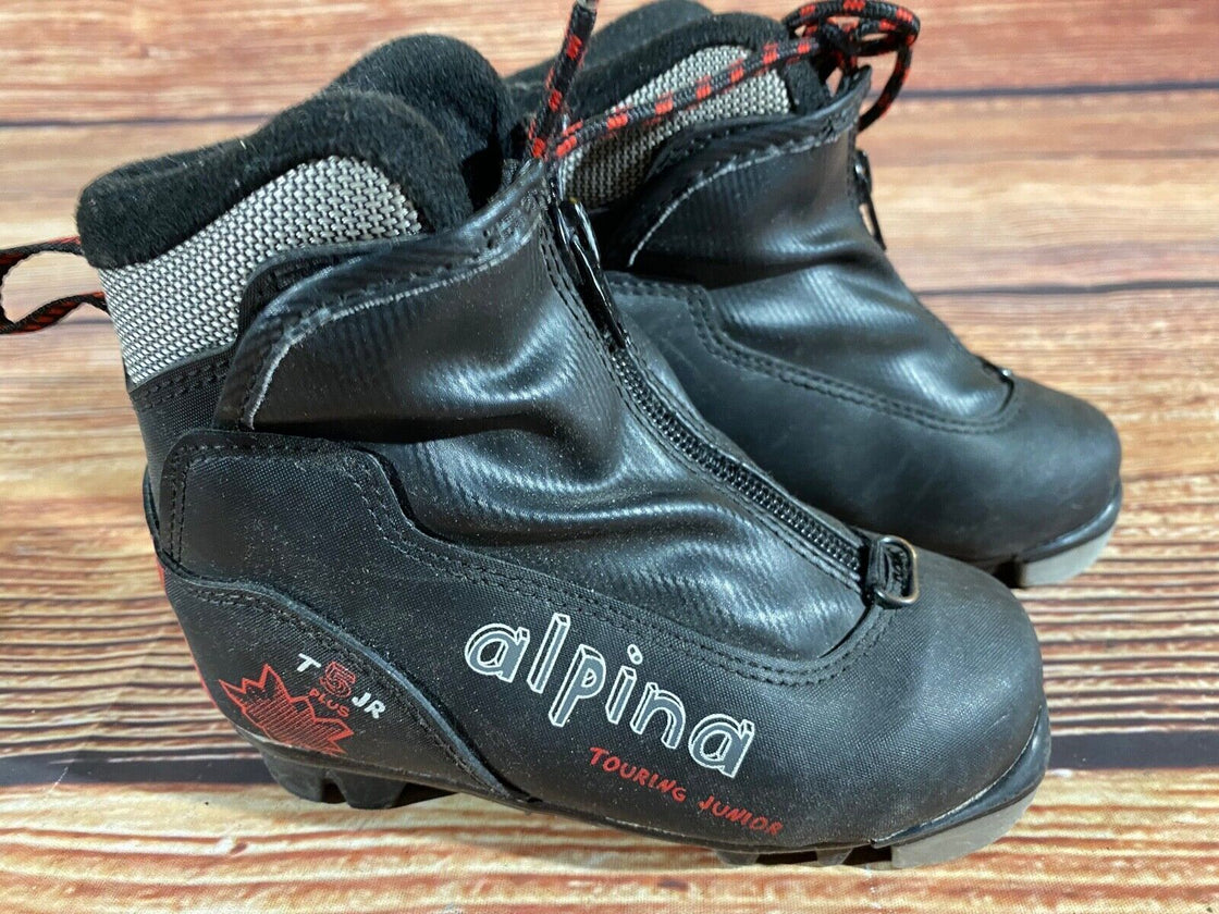 Alpina T5plus Kids Nordic Cross Country Ski Boots Size EU27 US9.5 NNN A-1307