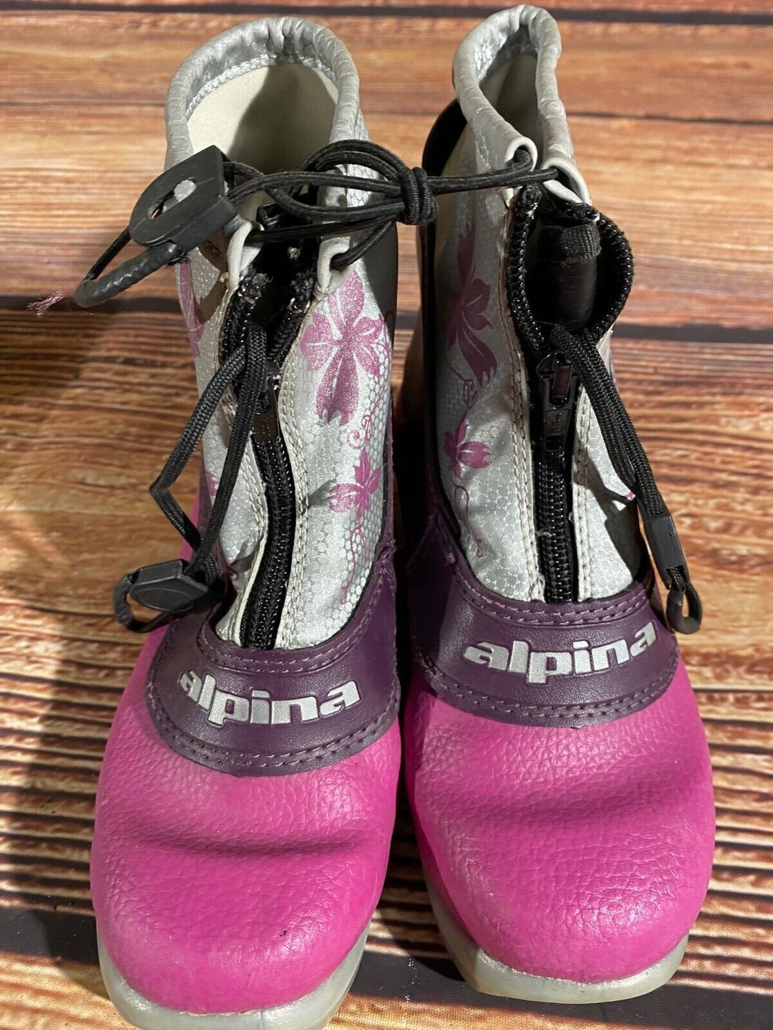 Alpina Frost Kids Nordic Cross Country Ski Boots Size EU33 US2 NNN A-1325