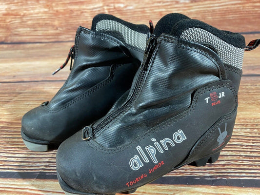 Alpina T5jr Cross Country Ski Boots Classic NNN EU 27 US 10 Kids 180mm A-1380