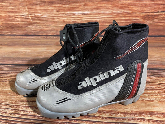 Alpina ST10j Cross Country Ski Boots Classic NNN EU 31 US 13 Kids 205mm A-1033
