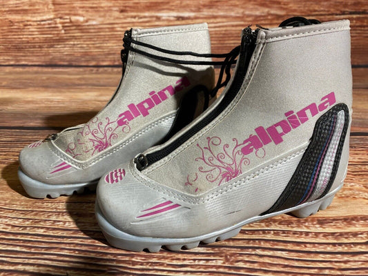 Alpina ST10jr Cross Country Ski Boots Classic NNN EU 32 US 1.5 Kids 210mm A-1219