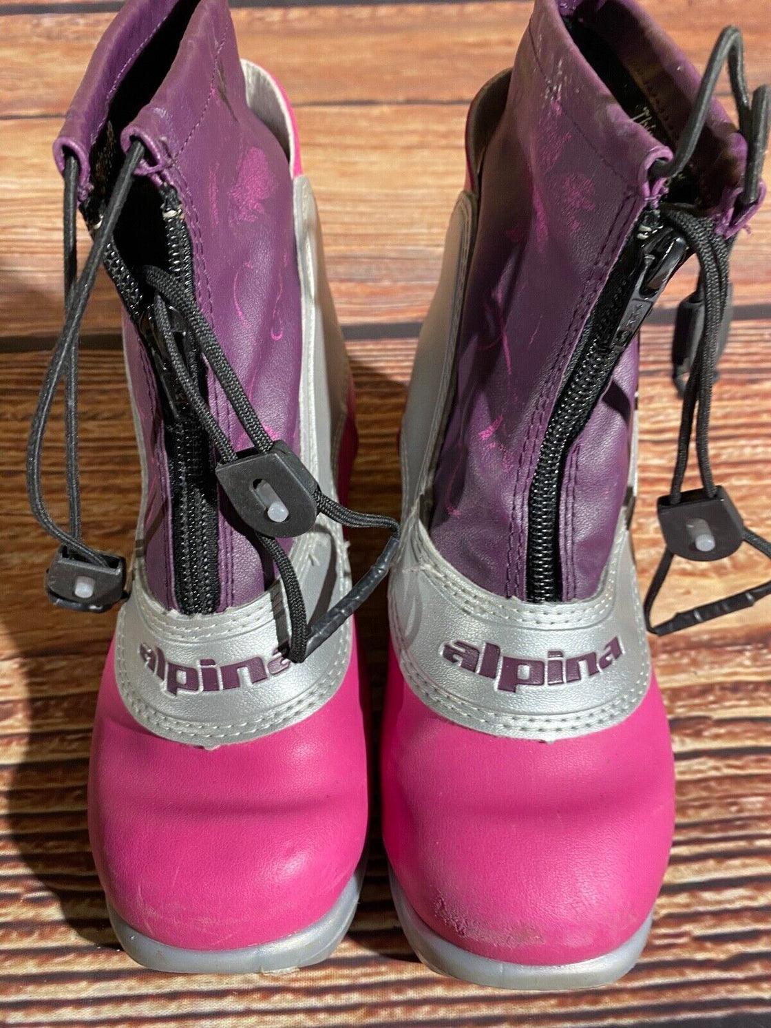 Alpina Frost Kids Nordic Cross Country Ski Boots Size EU32 US1.5 NNN A-1350