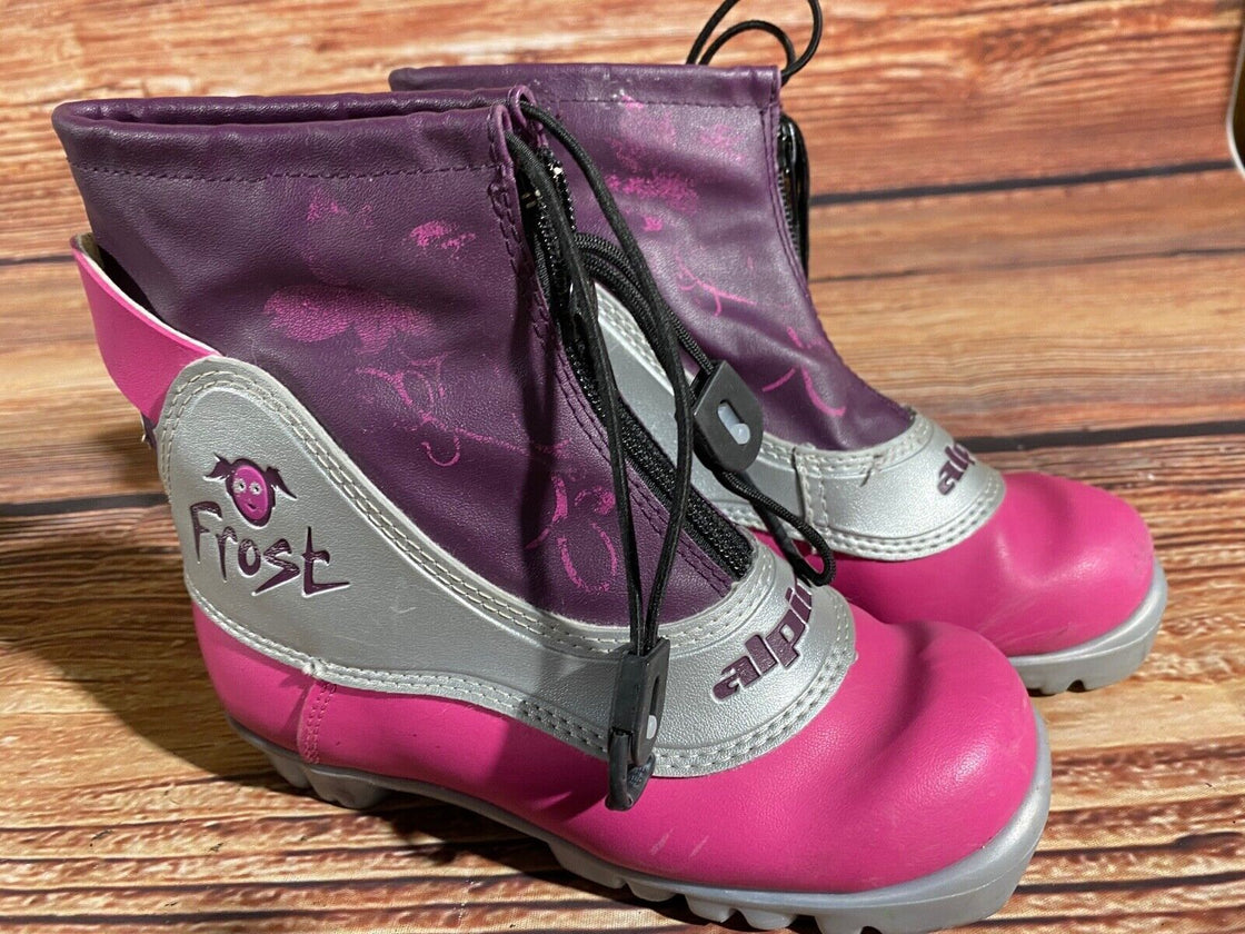 Alpina Frost Kids Nordic Cross Country Ski Boots Size EU32 US1.5 NNN A-1350