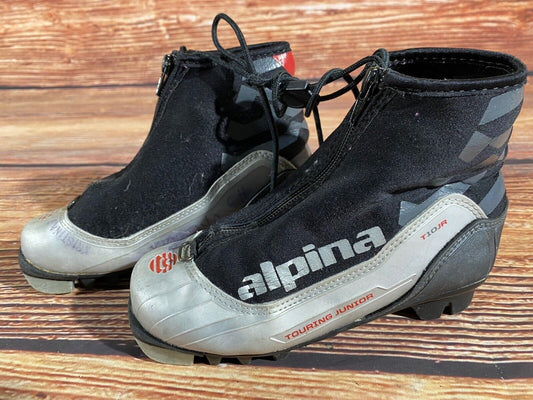 Alpina T10jr Cross Country Ski Boots Classic NNN EU 32 US 1.5 Kids 210mm A-1372