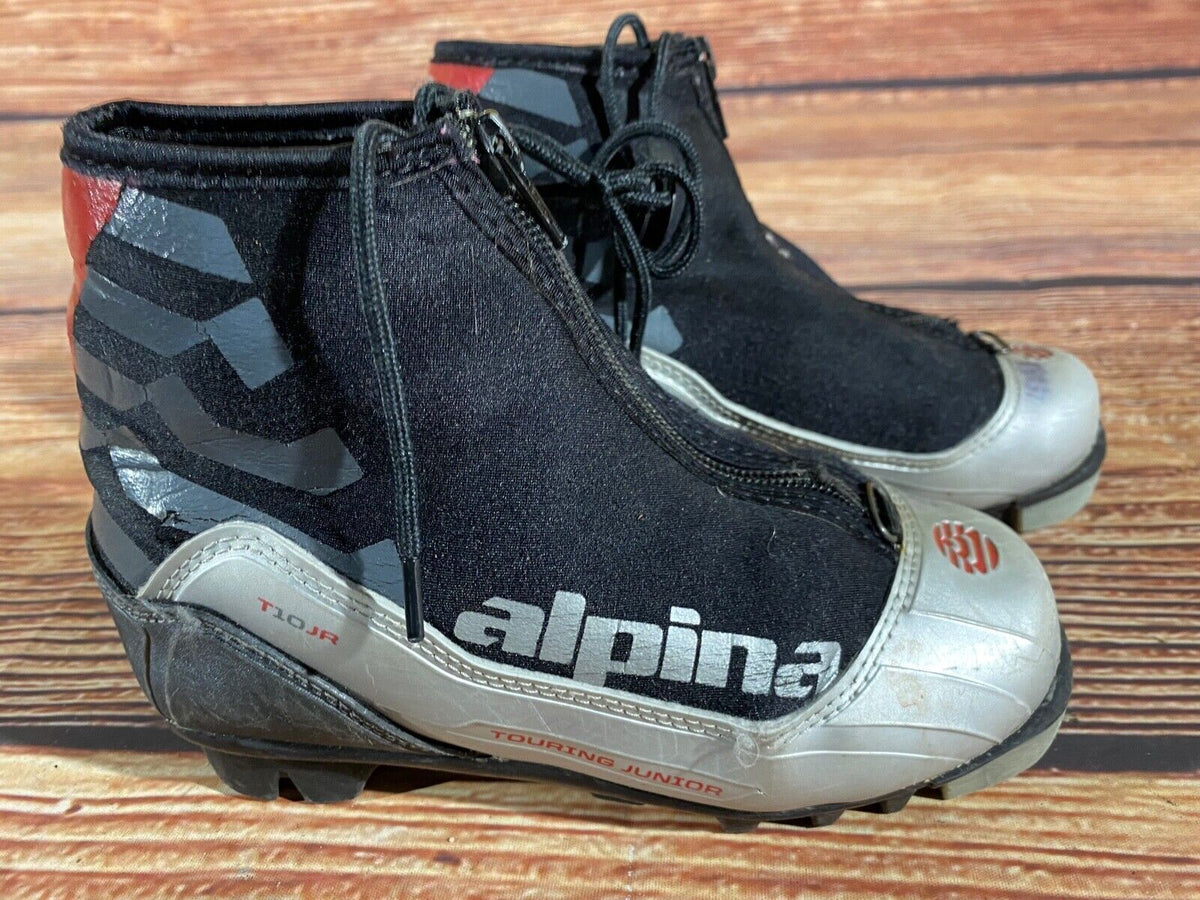 Alpina T10jr Cross Country Ski Boots Classic NNN EU 32 US 1.5 Kids 210mm A-1372