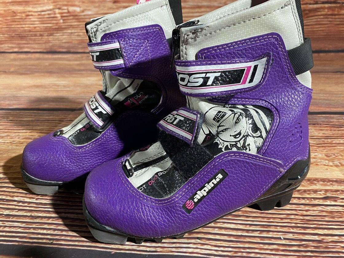 Alpina Frost Kids Nordic Cross Country Ski Boots Size EU30 US12 NNN A-1230