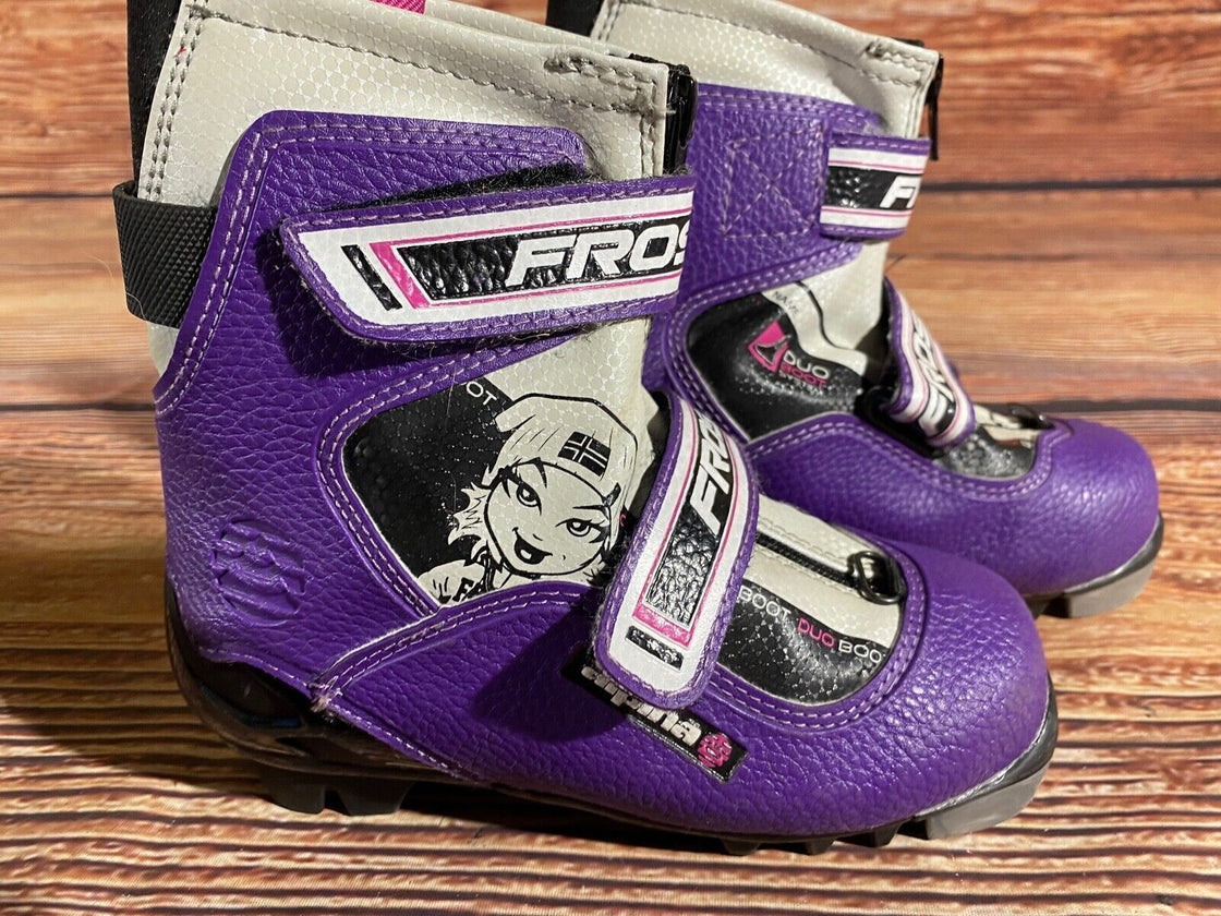 Alpina Frost Kids Nordic Cross Country Ski Boots Size EU30 US12 NNN A-1230