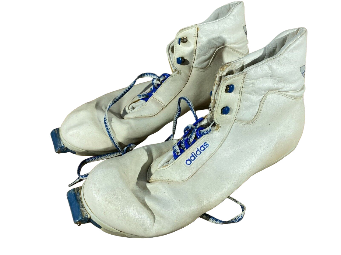 Adidas Vintage Nordic Cross Country Ski Boots Size EU44 US10 SDS Bindings 1263 Used