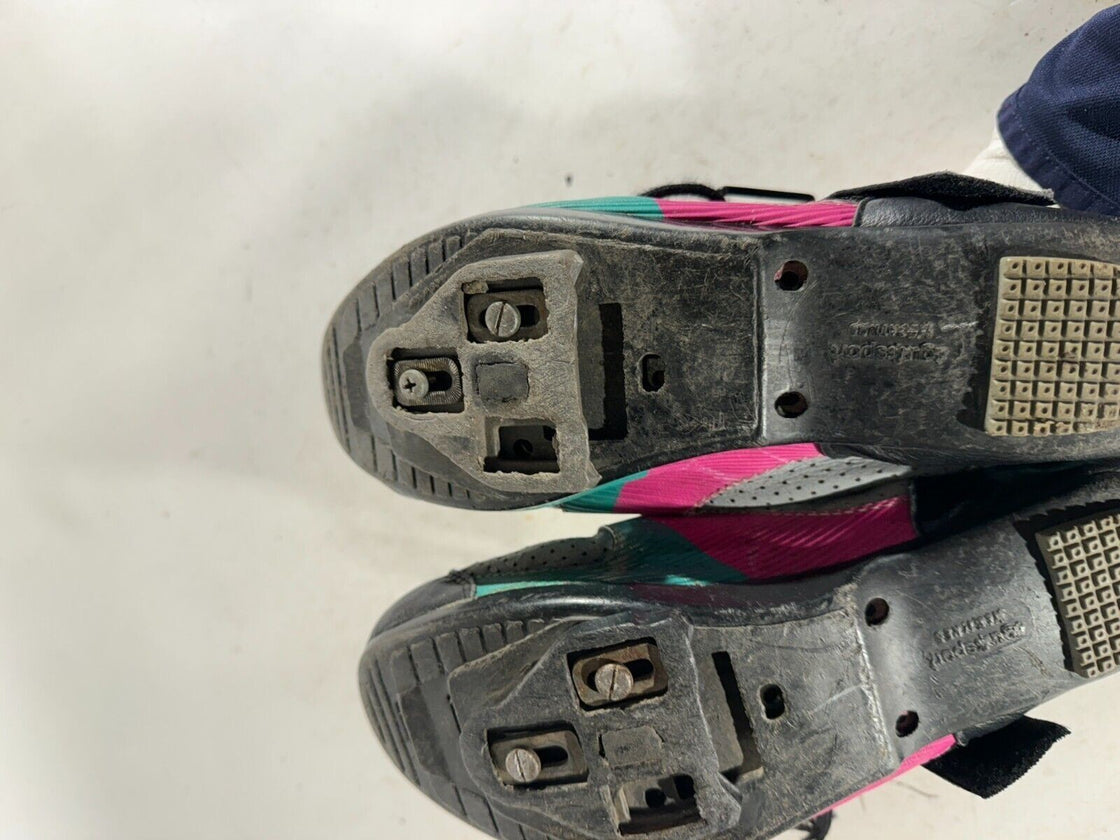 AGU Vintage Cycling Road Shoes EU41 US7 UK6 Mondo 255 cs611 Used