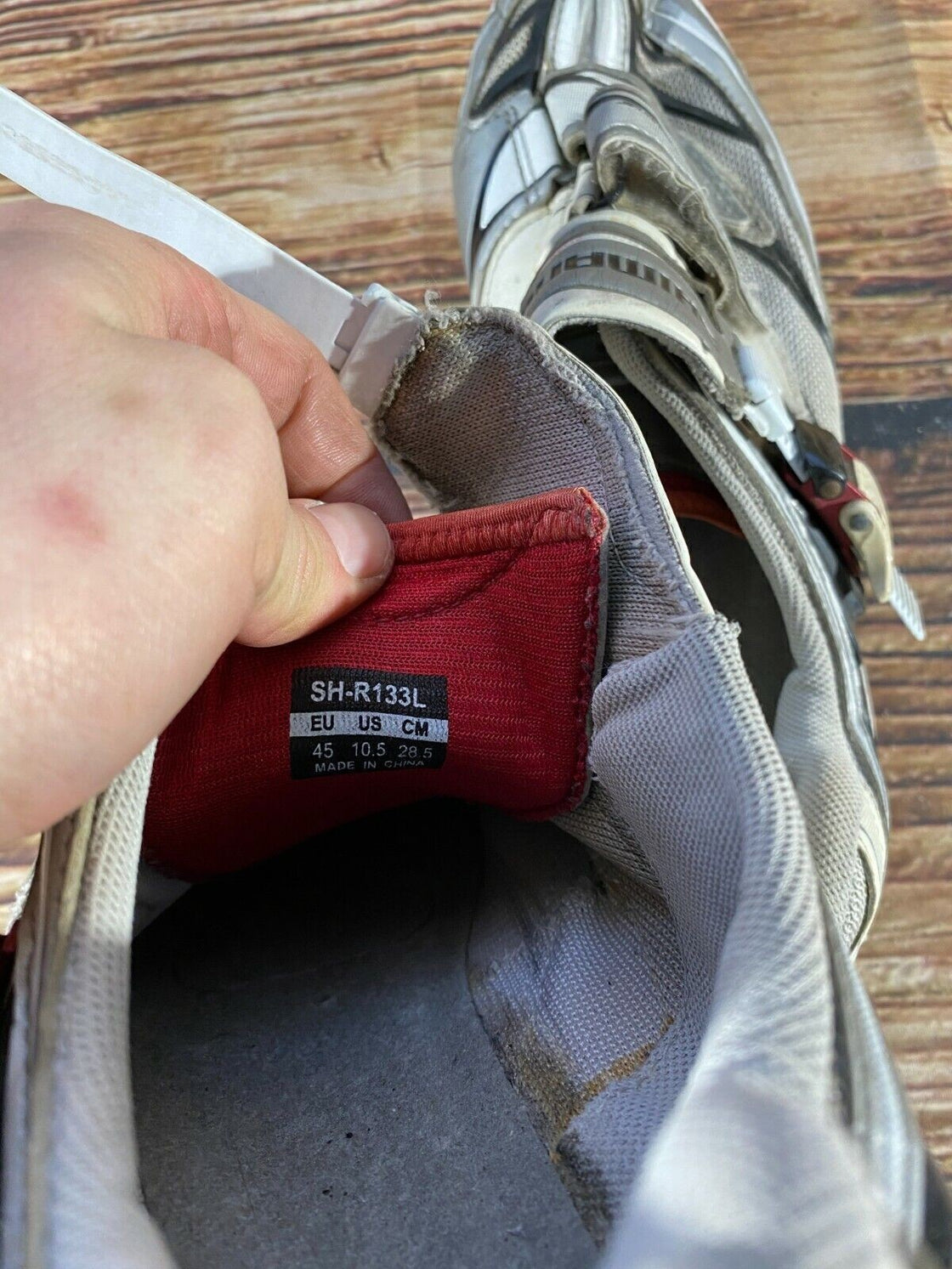 SHIMANO R133L Road Cycling Shoes Clipless Biking Boots Size EU45  cs922